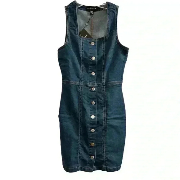 Parisian Works Denim Blue Dress - Picture 1 of 9